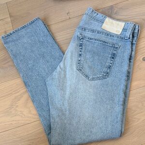 Ag Adriano Goldschmied Light Blue Slim Straight Jeans
